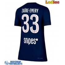 Paris Saint-Germain Warren Zaire-Emery #33 Replica Home Shirt Ladies 2025-26 Short Sleeve